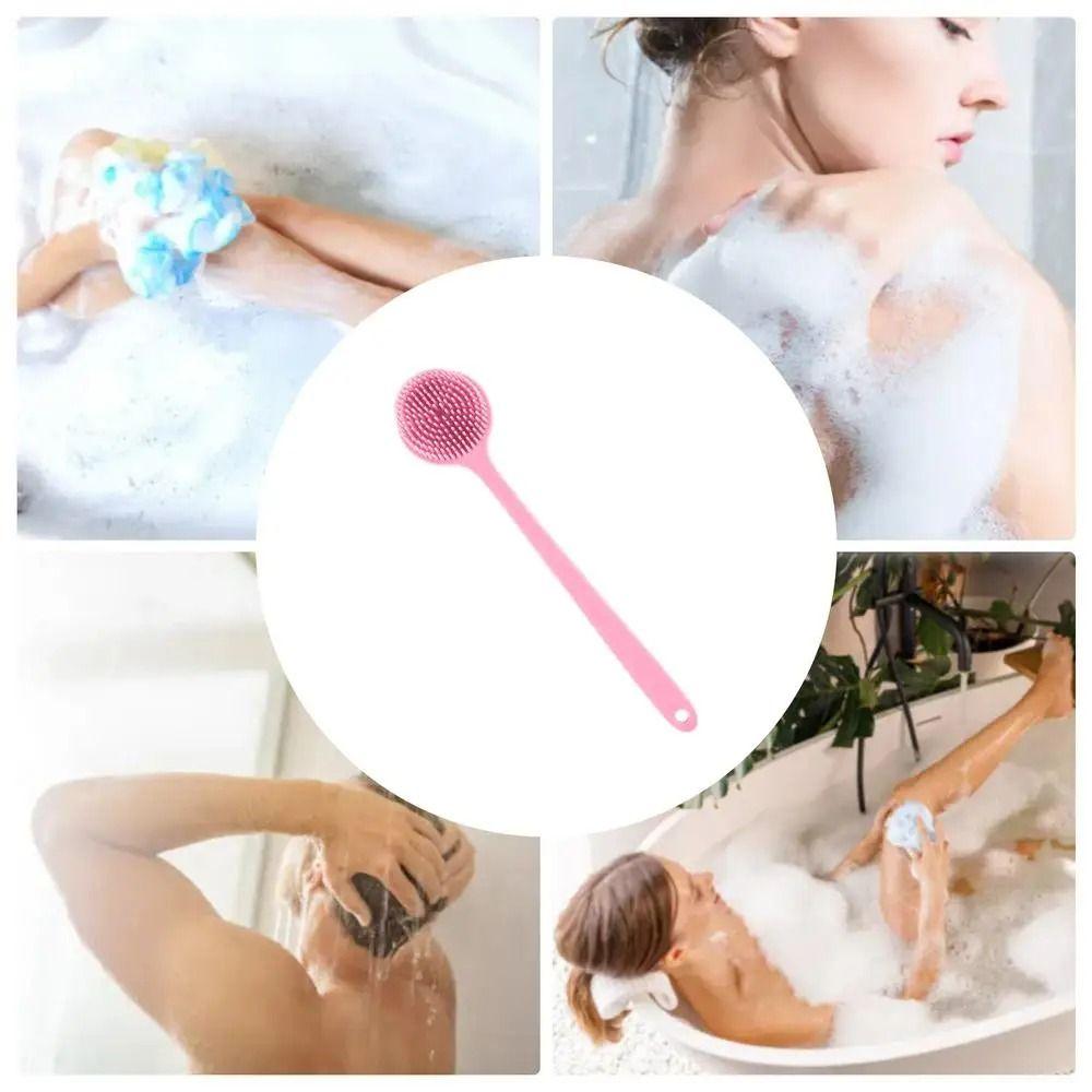 with Hanging Hole Bath Soft Back Brush Anti-Slip Skin Massager Brushes Cleaning Applicator  Lazy