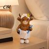 Warm Home Atmosphere Ornaments Highland Cow Bathroom Figurine, Bathrobe Statue, Wateroroof Hand Painted Resin Crafts Animal Ornament for Sink