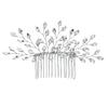 Fashion Hair Accessories, Temperament Flowers Leaves Pearl Rhinestones Combs Wedding Hair Combs Headwear