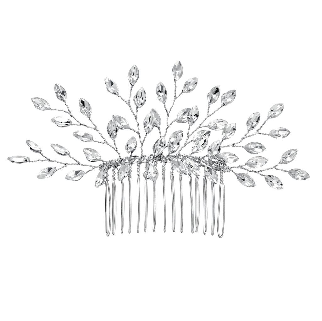 Fashion Hair Accessories, Temperament Flowers Leaves Pearl Rhinestones Combs Wedding Hair Combs Headwear