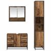 Bathroom Furniture Set with Drawers 3 pcs Reclaimed Wood Effect Particleboard