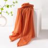 Spring & Summer Lightweight Sunscreen Shawl: Imitation Cotton-Linen, High-End Silk Gauze Scarf, Solid Color for Women