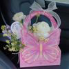 Floral Arrangements Gift Box Paper Handled Paper Box Decorative Flower Bouquet Bag  Parties