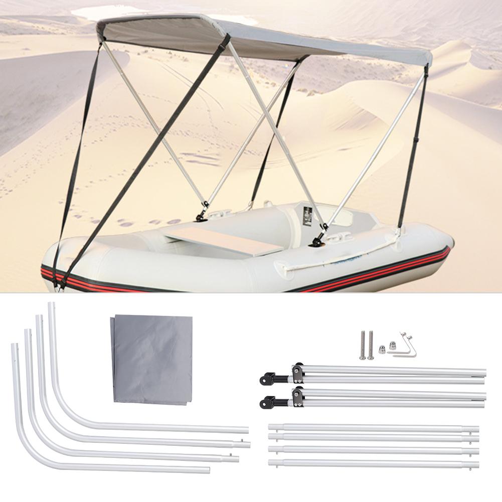 

Aluminum Alloy Rod 210D Coated Oxford Cloth Sunshade for Inflatable Dinghy Canoe Kayak Boat