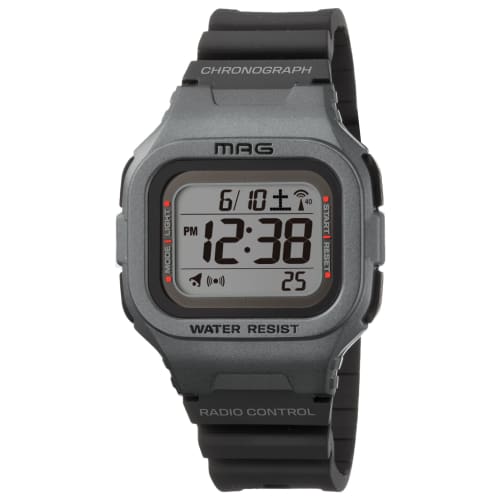 

MAG MW-550A Small Silver Digital Watch with Solar Power, Dual Power, Water Resistant, and a Small Urethane Strap, Suitable for Children