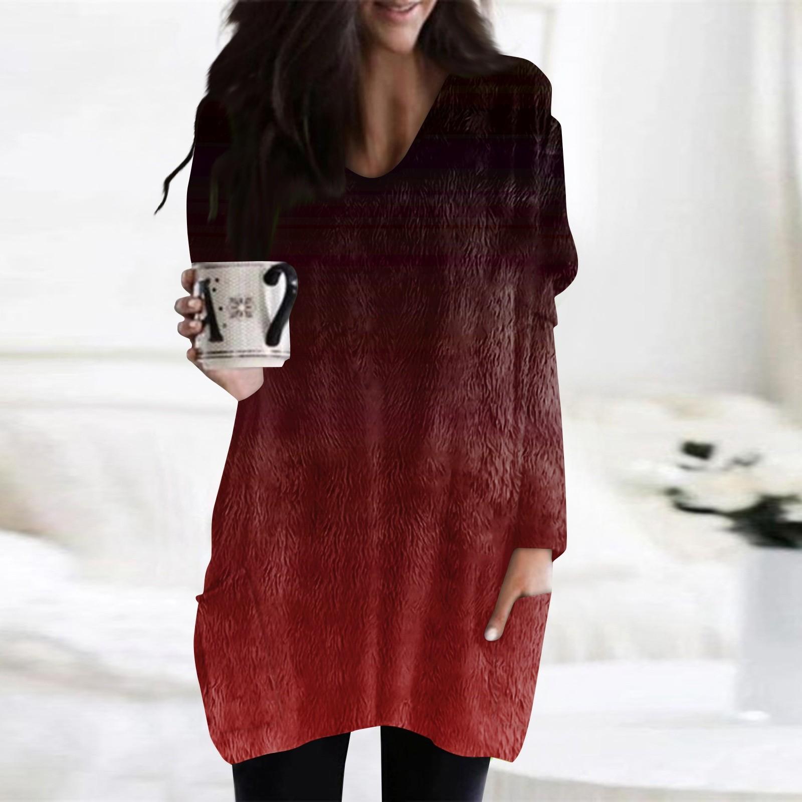 

Женская зимняя одежда Женская толстовка с длинным рукавом из французского кашемира с принтом XL винный