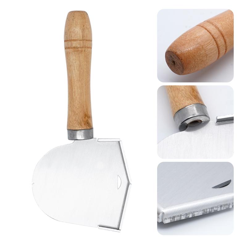 1Pc Dental Wax Spatula Dental Prosthesis Processing Wax Dental Laboratory Tools Aluminum Alloy Square Semi-Circular Wax Dam Tool