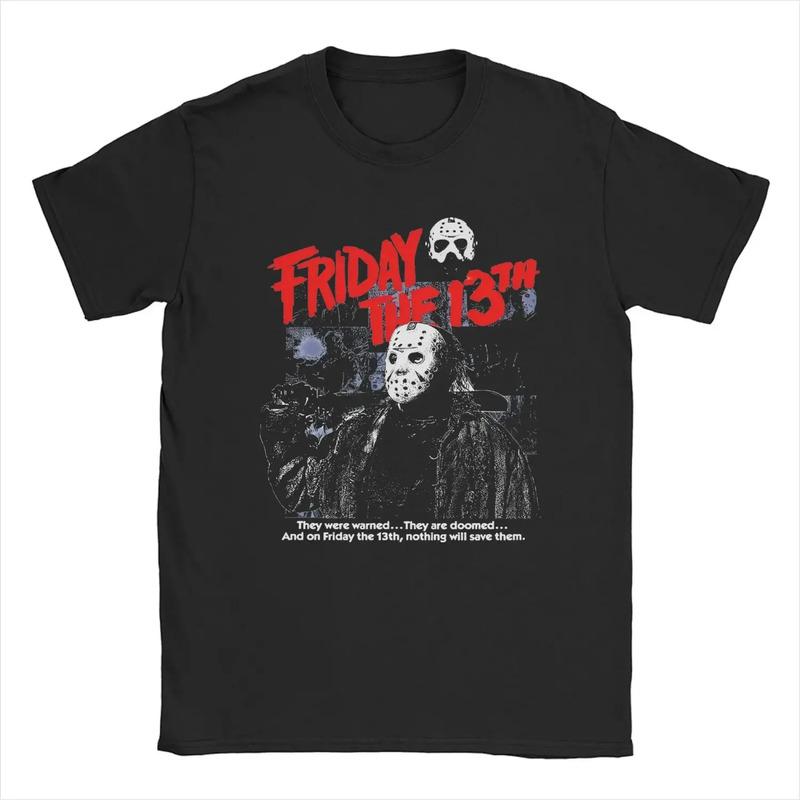 Camiseta Friday 13th Jason Voorhees Para Hombre Horror Scary S разноцветный
