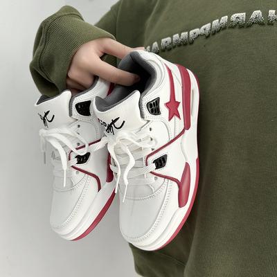 Air Cushion Meteor Board Shoes Men's Spring New Versatile Ins Casual Little White Shoes Platform Basketball Shoes