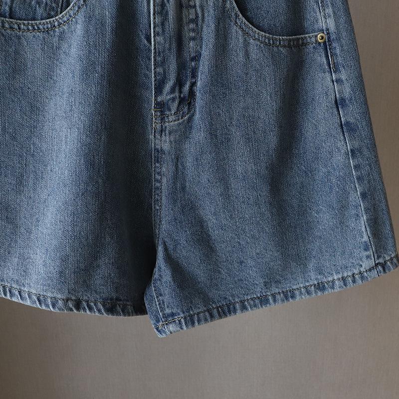 Bestseller 2025 Sommer Koreanischer Stil High Waist A-Linie Denimshorts für Damen