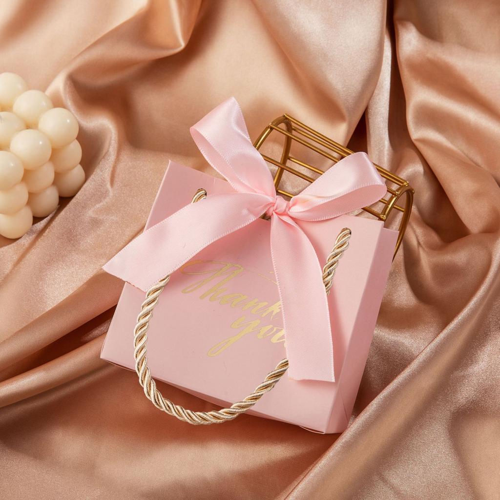 20/50 Pack Small Thank You Gift Bags Bulk Wedding Gift Bags for Guests Mini Gift Paper Bags With Handles for Wedding Baby Shower