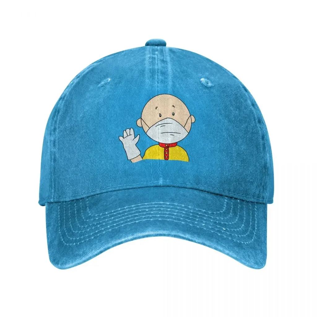 Quarantine Caillou Washed Baseball Cap Vintage Trucker Hat Summer Couple Women Running Hippie SunProof Baseball Caps