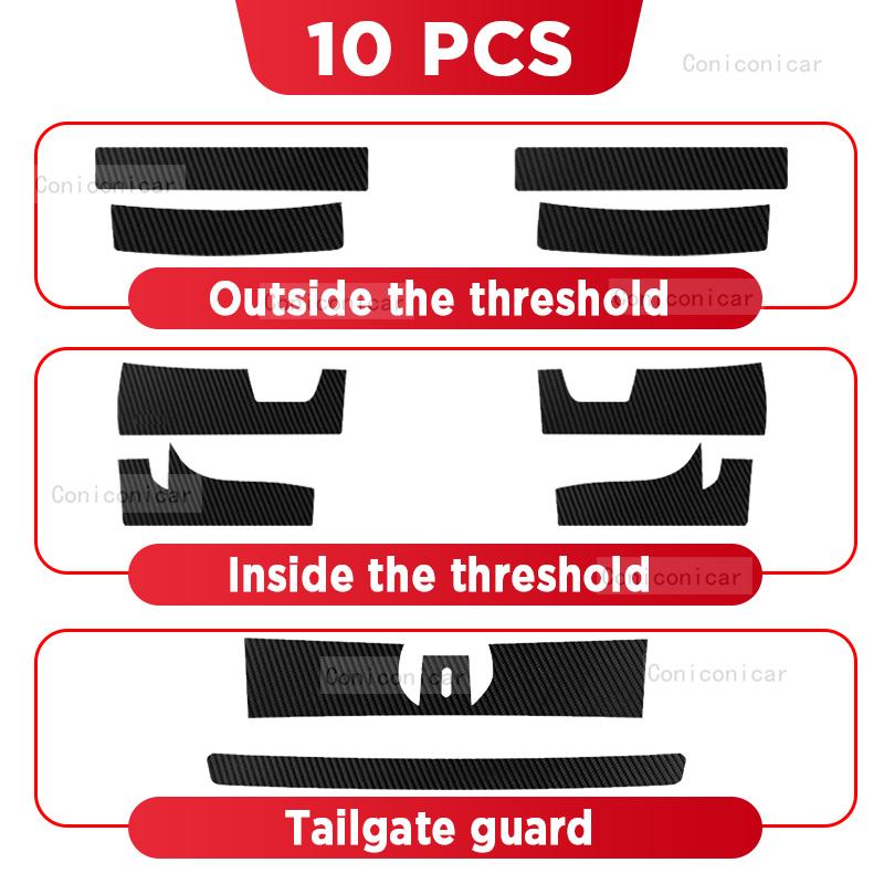 Car Carbon Fiber Door Sill Sticker For GAC TRUMPCHI EMPOW 2025 Threshold Pedal Anti-scratch Interior Decoration Accessories