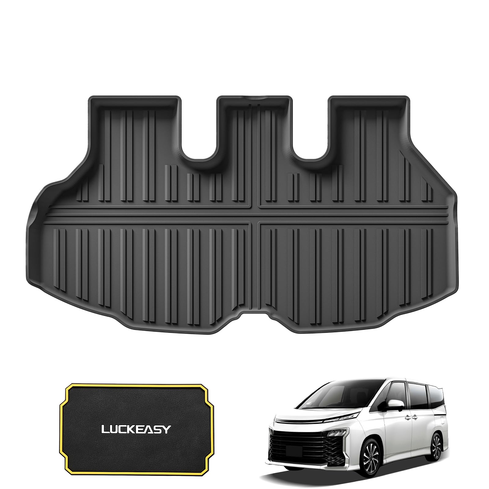 

LUCKEASY Toyota New Voxy Noah 90 Series Dedicated Luggage Mat 3D Trunk Mat 3D Car Mat VOXY NOAH 4th Generation Luggage Tray Floor Mat TPE Material чёрный