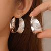 Copper C-Shaped Twill Earrings Simple And High-End Exaggerated Earrings Personalized Jewelry Gifts