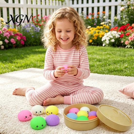 Pinch Stress Reliever Relief Toys Steamed Bun And Steamer Set Decompression TPR Material Toy Soft Durable Anxiety for Adults