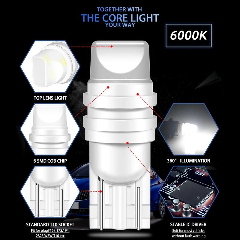 10 Stück Großhandelspreis T10 W5W 5W5 194 168 LED Begrenzungsleuchte Auto Nebelscheinwerfer Fahrlicht Rückleuchten Standlicht Blinker