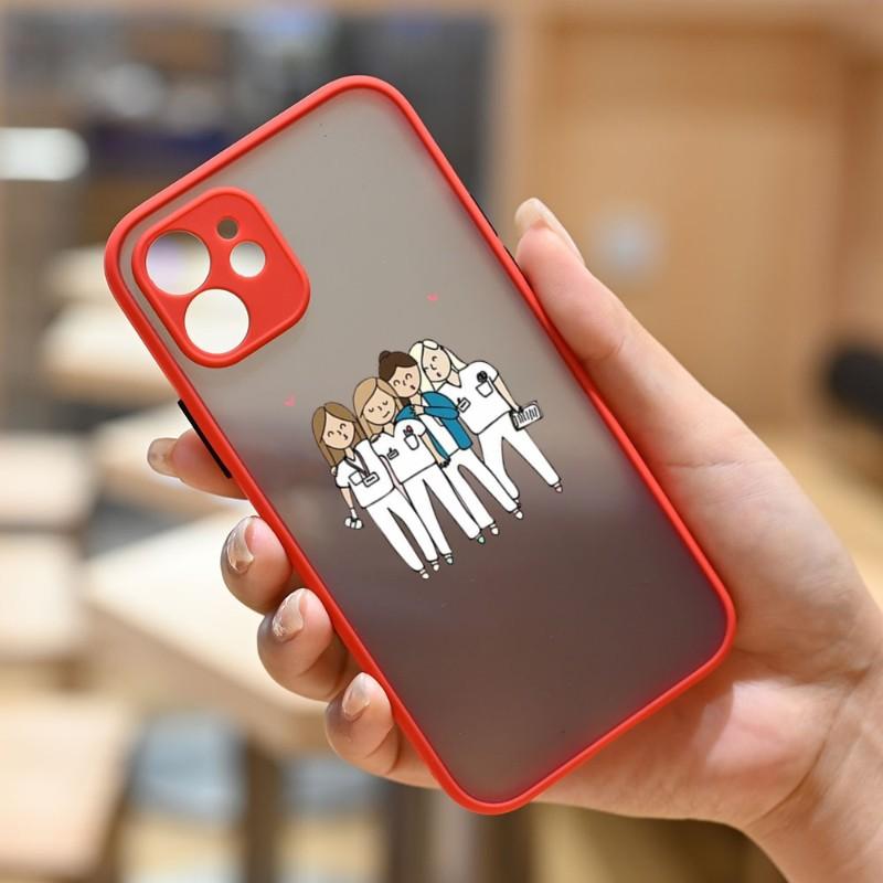 Funda de Teléfono Enfermera Medicina Salud Para IPhone 14 13 12 11 Mini Pro Max XS X Max XR 8 7 Plus SE 2022 Color Piel Cubierta de Teléfono