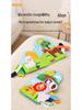 Baby Animal Shape Touch & Feel Cloth Book with Crinkle Paper, Tear-Resistant Pages, Mirror & 3D Tails