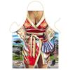 Șorț de bucătărie original cu imprimeu de rochie tradițională și accesorii Șorț de gătit amuzant pentru adulți 80 pe 60 de centimetri