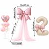 40 Inch Large Number Balloon Set DIY Bowknot Design Foil Balloon Set  Party Atmosphere Setup