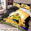 Cristiano Ronaldo Bedwäsche-Set mit Aufdruck Benutzerdefinierter Name Text 1 Bettbezug 2 Kissenbezüge Für Schlafzimmer