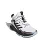 adidas Lockdown J Fabric Slip Resistant Abrasion Resistant Mid Top Children's Basketball Shoes White Black Unisex GZ3084