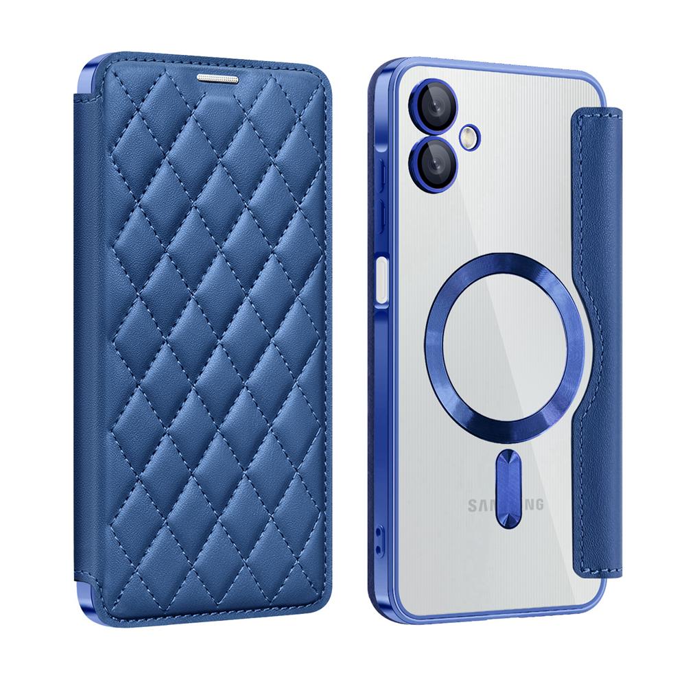KEYSION Plating PU Leather Flip Wallet Case for Samsung A07 A06 A05 Cards Slots Magnetic Phone Back Cover for Galxy A05 A06 A07