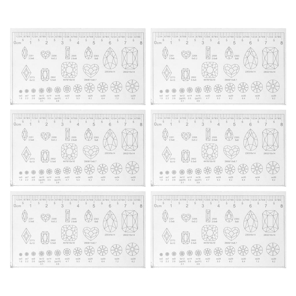 10pcs Nail Flexible Measuring Ruler Ultra Thin Portable Soft Transparent Nail Art Ruler