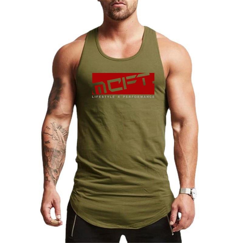 Do The Work  New Hot Sale Mens Bodybuilding Cotton Gym Sports Fitness Slim Fit Summer Casual Fashion O-neck Printed Workout Cool Vest