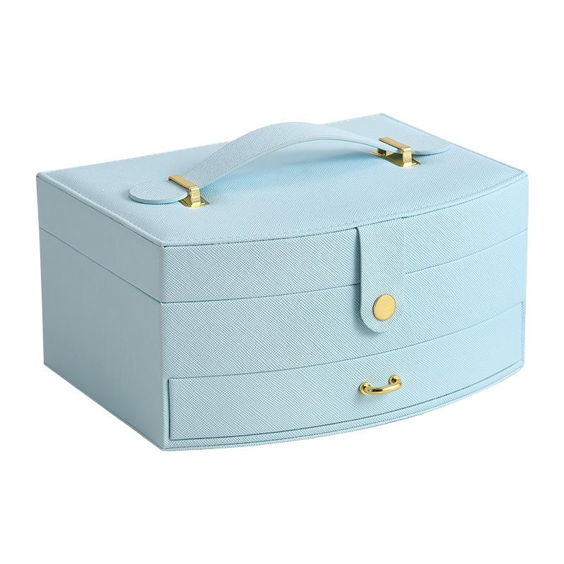 Jewelry Box Household Portable Jewelry Storage Box Large Capacity Necklace Children's Hair Accessories Flip Jewelry Storage Box Cross-border