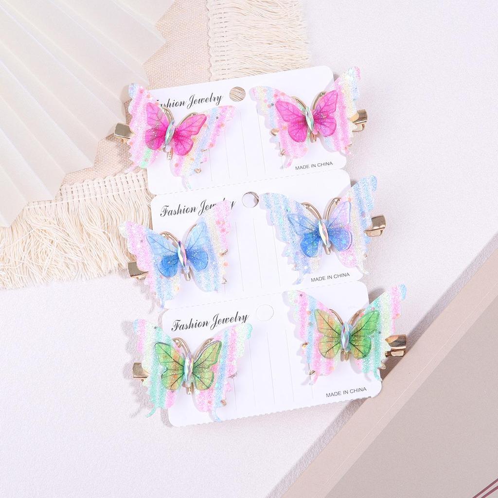 Butterfly Gauze Hair Clip for Women & Children - Simulated Side Clip Accessory