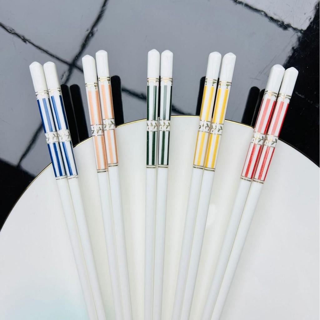 High-Temperature Resistant Luxury Macaron Color Ceramic Chopsticks - Easy To Clean