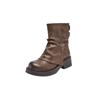 Kurzstiefel Damen Herbst und Winter 2025 neu Frühling und Herbst dicksohlige braune Hosen Einzelstiefel Ritter Mittelstiefel Damenstiefel