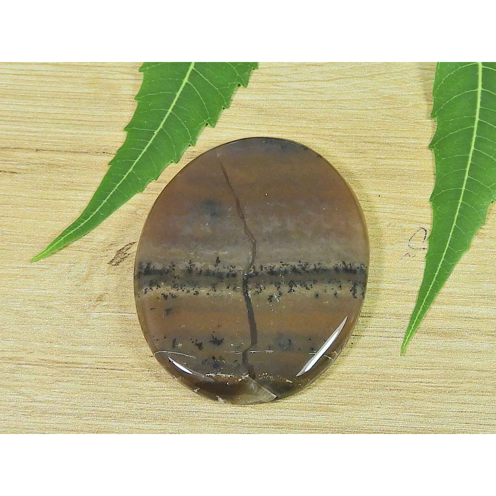 37X47X05MM Natural Honey Dendrite Oval Shape Cabochon Loose Gemstone 77Cts. SK-3457
