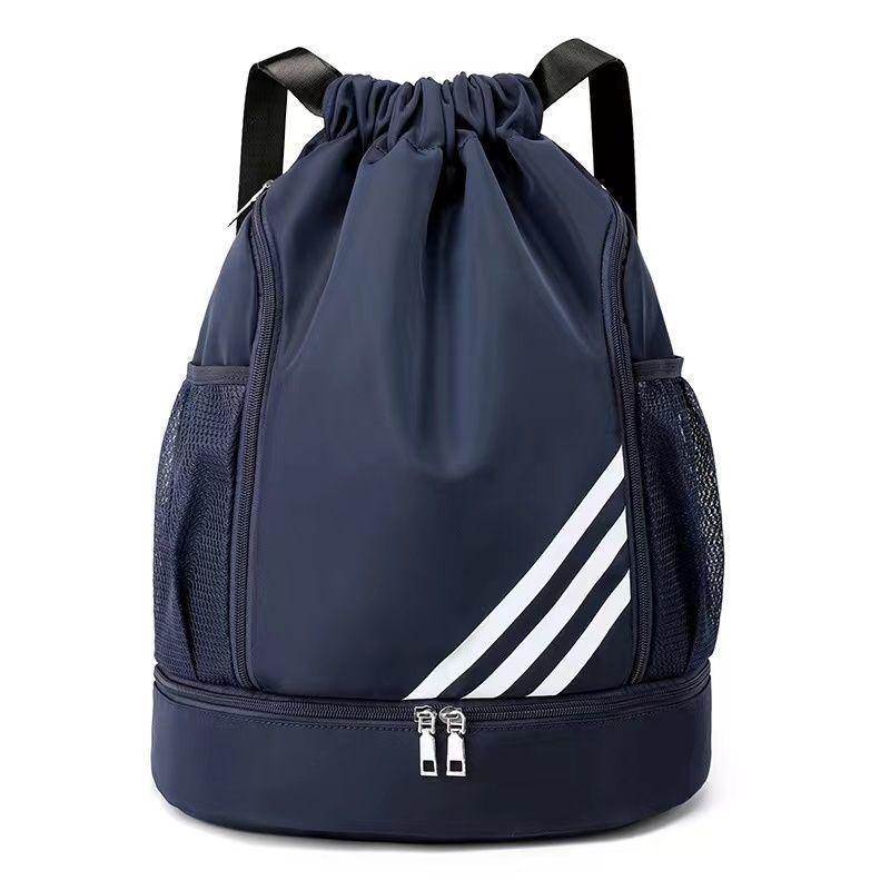 Leichter Rucksack mit Kordelzug und großem Fassungsvermögen für Schwimmen, Reisen oder Sport mit Trocken-/Nassfach
