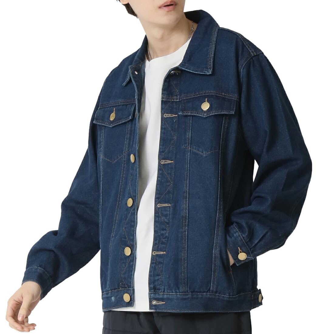 Arcade Denim Jean American Street Size L to Indigo Blue Men s Jacket, Jacket, Blouson, Coverall, Casual, Style, (equivalent M),