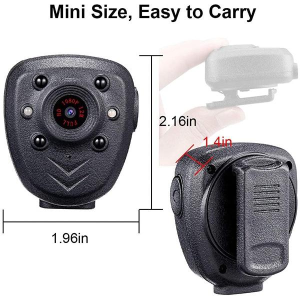 High Quality Mini Camera HD1080P Sports Video Recorder Built-in 32GB Memory Card Wearable Police Camera with Night Vision Function