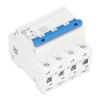 4P Miniature Circuit Breaker Pa66 DIN Rail Mount for Electrical Systems Breaking Capacity 6000A 400V