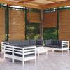 Day and Night - Day and Night Garden Furniture 9 Pieces with Cushions Solid Pine Wood