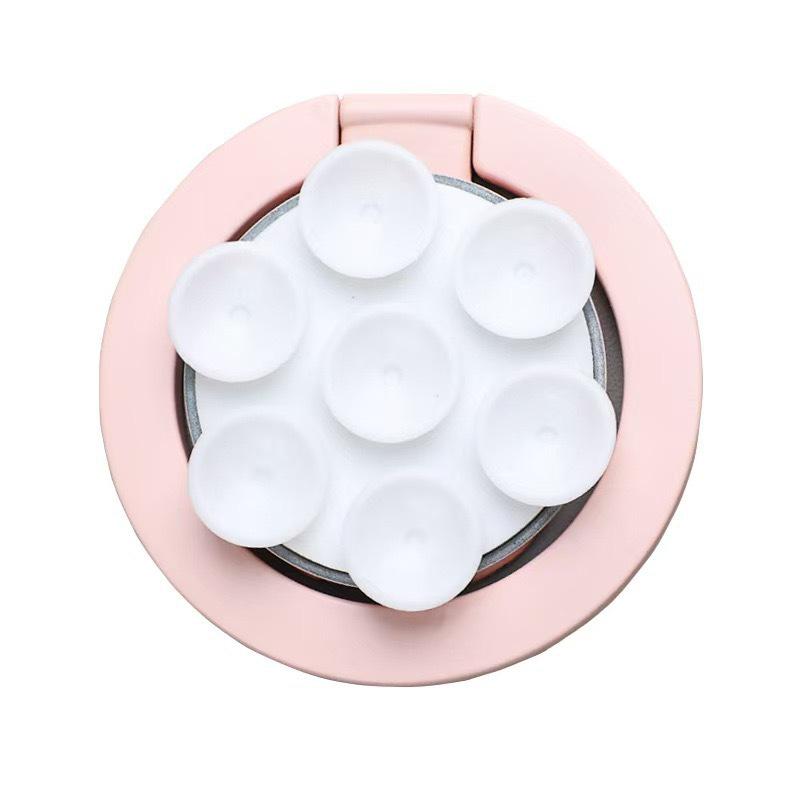 

Double Ring Magnetic Phone Holder: Portable Silicone Suction Cup for Hands-Free TV Viewing розовый