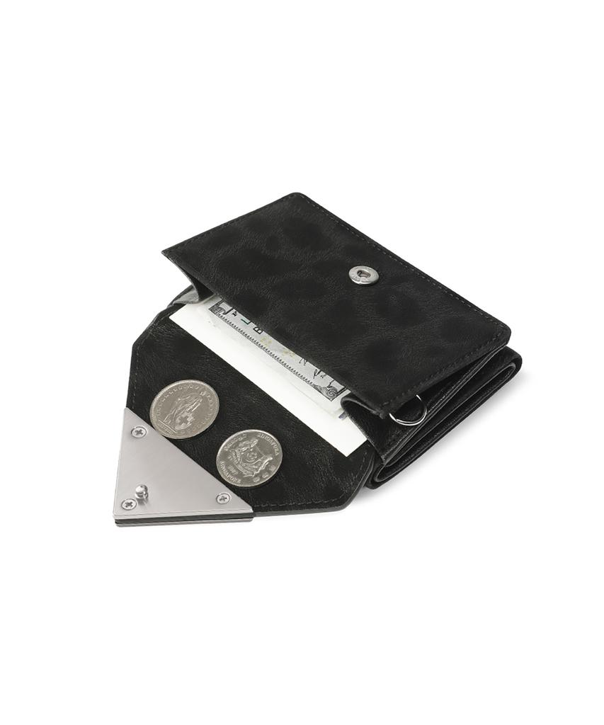 Fennec Triangle Triple Wallet - Leopard Black