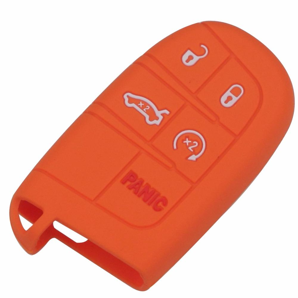 Jingyuqin Fernbedienung 5 Tasten Silikon Gummi Schlüsselanhänger Hülle Abdeckung Für Jeep Renegade Hartstahl 2016 Smart Schutz Zubehör Skin