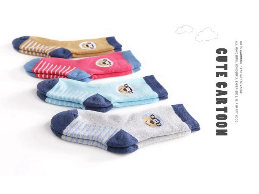 Children's Autumn/Winter Terry Cloth Mid-Calf Socks – Korean Style, Thick Cotton for Boys and Girls.