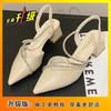 Fairy with skirt sandals female summer 2025 new thick heel medium heel bag head high heel versatile fashion women's shoes