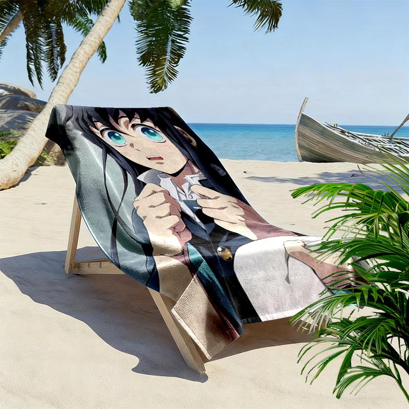Demon Slayer 2D Flat Print Beach Towel, Large Soft Quick Dry Towel for Beach Camping Swimming.NSTJ0928480