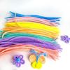 100pcs Colorful chenille stem twisted rod wool root fluffy stick iron handmade DIY twisted stick material