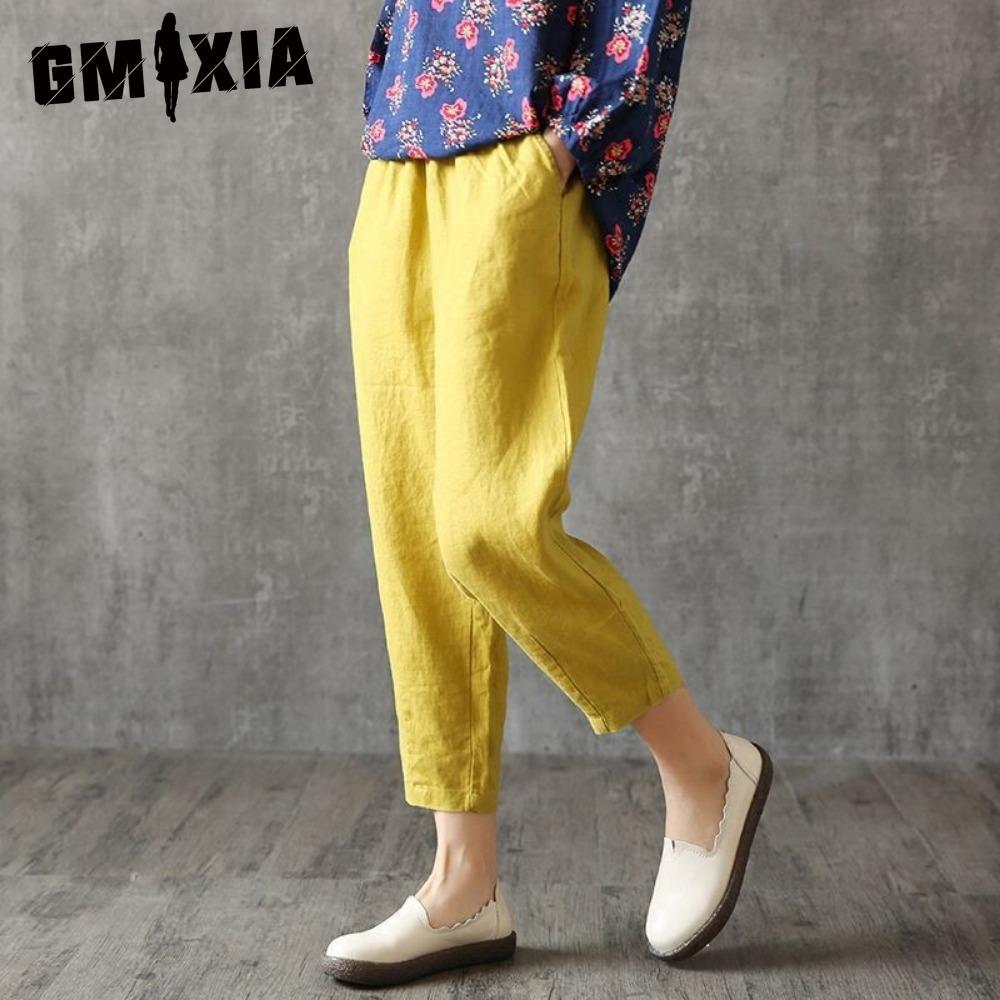 GMXIA Haremky s elastickým pasem ve velkých velikostech pro ženy