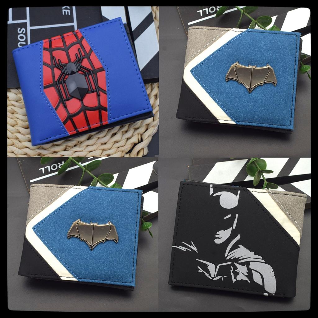 Spiderman peripherals movie Batman wallet superhero men cartoon anime coin card holder wallet men pu present to friends