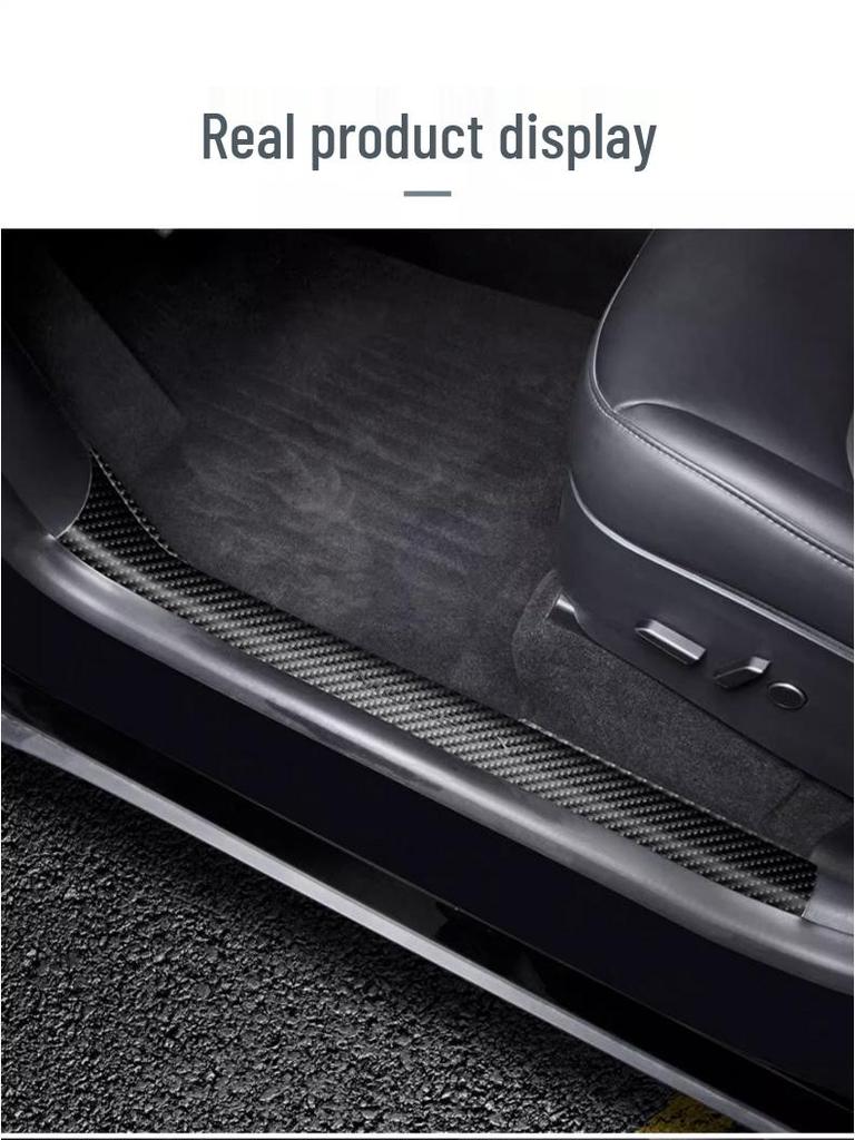 Tesla Model Y Carbonfaser Sitz-Trittschutz für vorne und hinten